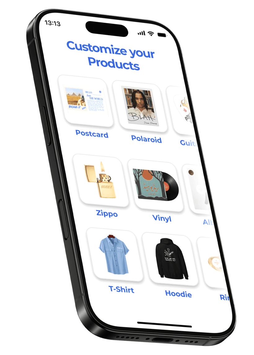 Exclusive collectible merch from indie artists